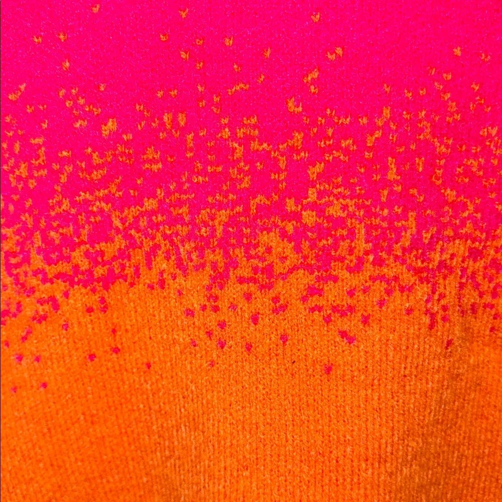 Fate Vibrant Pink and Orange Cowl Neck Sweater